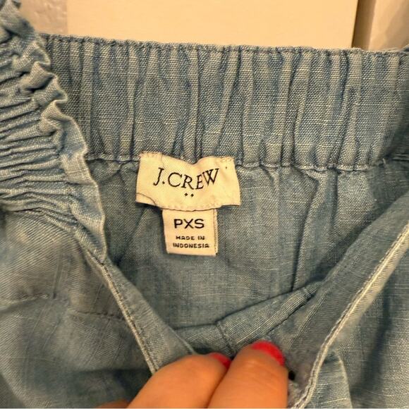 J.Crew Chambray Button-Front Tank Top With Ruffle Straps - Picture 5 of 7